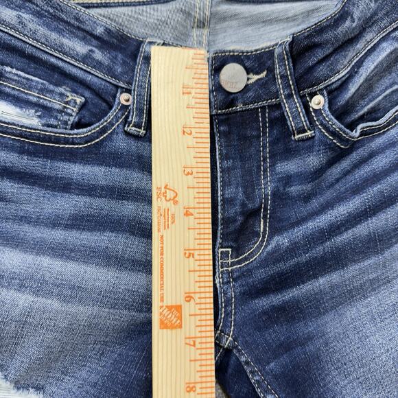 BKE Stella Women Ankle Skinny Jeans Dark Wash Distressed Low Rise Slim Fit 27 - Picture 6 of 7